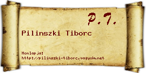 Pilinszki Tiborc névjegykártya